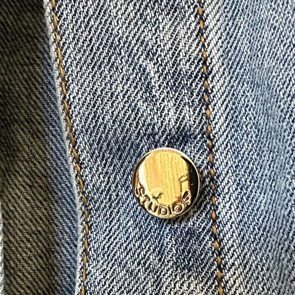 Studio F Crystals Embellished Denim Jacket - Picture 3 of 6